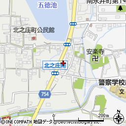 奈良県奈良市北之庄町405周辺の地図