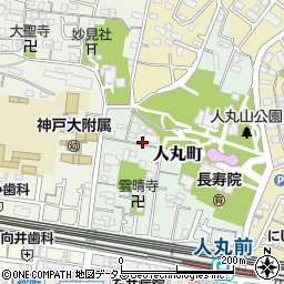 兵庫県明石市人丸町周辺の地図