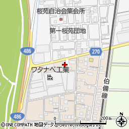 岡山県総社市清音上中島1-7周辺の地図