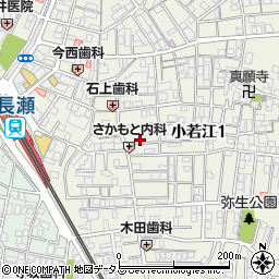 大阪府東大阪市小若江1丁目15周辺の地図