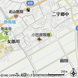 愛知県田原市江比間町二字郷中77周辺の地図