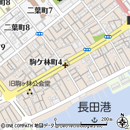 兵庫県神戸市長田区駒ケ林町周辺の地図