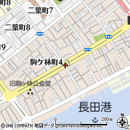 兵庫県神戸市長田区駒ケ林町周辺の地図