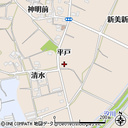 愛知県田原市西神戸町平戸周辺の地図