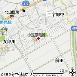 愛知県田原市江比間町二字郷中76-1周辺の地図