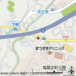 兵庫県神戸市垂水区下畑町清玄作山周辺の地図
