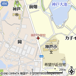 神戸小学校周辺の地図