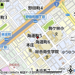 兵庫県神戸市長田区海運町周辺の地図