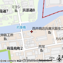株式会社協神工業所　苅藻島工場周辺の地図