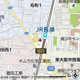 ＪＡ大阪中河内ながせ周辺の地図