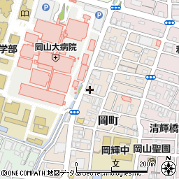 岡山県岡山市北区岡町18-19周辺の地図