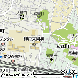 兵庫県明石市山下町1-66周辺の地図