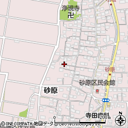 三重県津市香良洲町砂原周辺の地図
