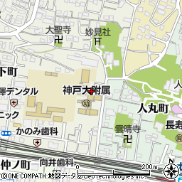 兵庫県明石市山下町1-65周辺の地図