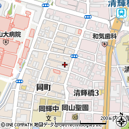 岡山県岡山市北区岡町7-7周辺の地図