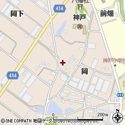 愛知県田原市西神戸町岡96周辺の地図
