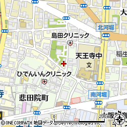 大阪府大阪市天王寺区堀越町2周辺の地図