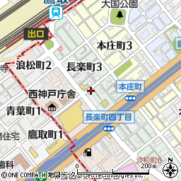 クリーニングアルファ鷹取店周辺の地図