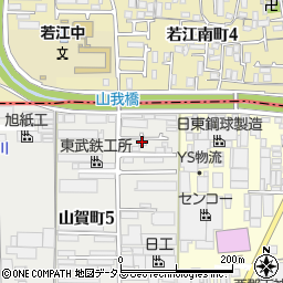 松勢鋼材第２工場周辺の地図