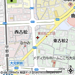 岡山県岡山市北区東古松周辺の地図