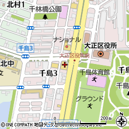 アカカベ薬局　大正千島店周辺の地図