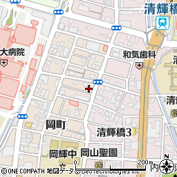 岡山県岡山市北区岡町6-15周辺の地図