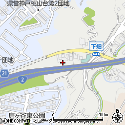 兵庫県神戸市垂水区下畑町箱木谷周辺の地図