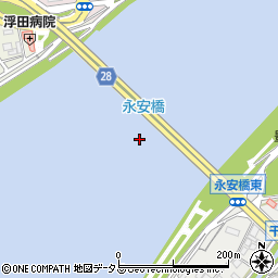 新永安橋周辺の地図