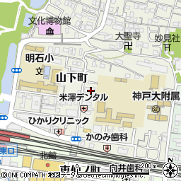 兵庫県明石市山下町7-27周辺の地図