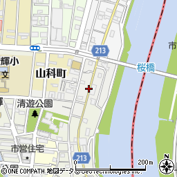 岡山県岡山市北区船頭町周辺の地図
