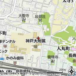 兵庫県明石市山下町1-64周辺の地図