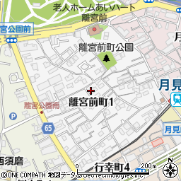 兵庫県神戸市須磨区離宮前町周辺の地図