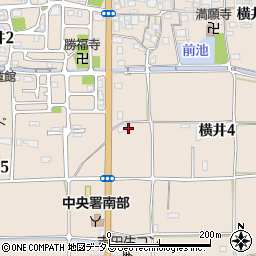 奈良県奈良市横井周辺の地図