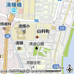 岡山県岡山市北区山科町52周辺の地図