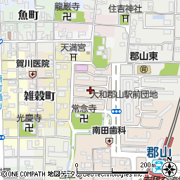 奈良県大和郡山市西野垣内町周辺の地図