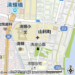 岡山県岡山市北区山科町50周辺の地図