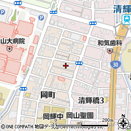 岡山県岡山市北区岡町6周辺の地図