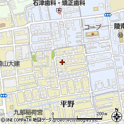岡山県岡山市北区平野740-7周辺の地図