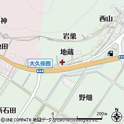 愛知県田原市大久保町地蔵周辺の地図