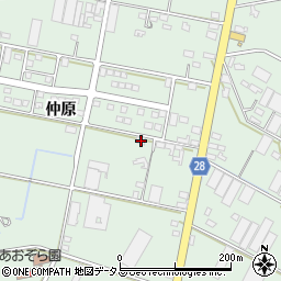 愛知県田原市大久保町（仲原）周辺の地図
