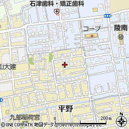 岡山県岡山市北区平野740-8周辺の地図