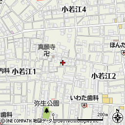 小若江ハイツ周辺の地図