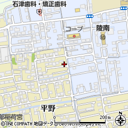 岡山県岡山市北区平野740-1周辺の地図