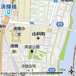 岡山県岡山市北区山科町46周辺の地図