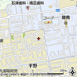 岡山県岡山市北区平野740-11周辺の地図
