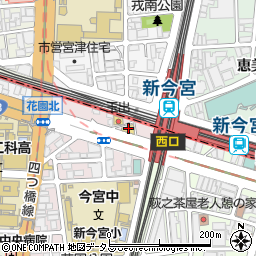 ファミリーマート新今宮駅前店周辺の地図