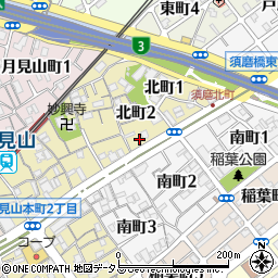 タイムズ須磨北町駐車場周辺の地図