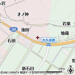 愛知県田原市野田町池田55-3周辺の地図