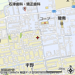 岡山県岡山市北区平野740-3周辺の地図