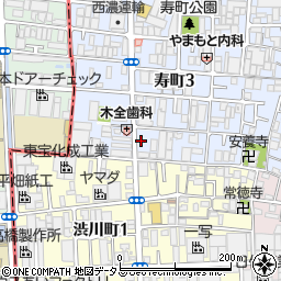 ローソン東大阪寿町三丁目店周辺の地図